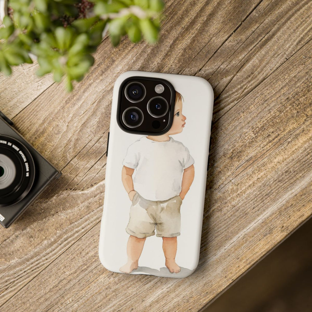 Minimalistische Waterverf Illustratie van Babyjongen