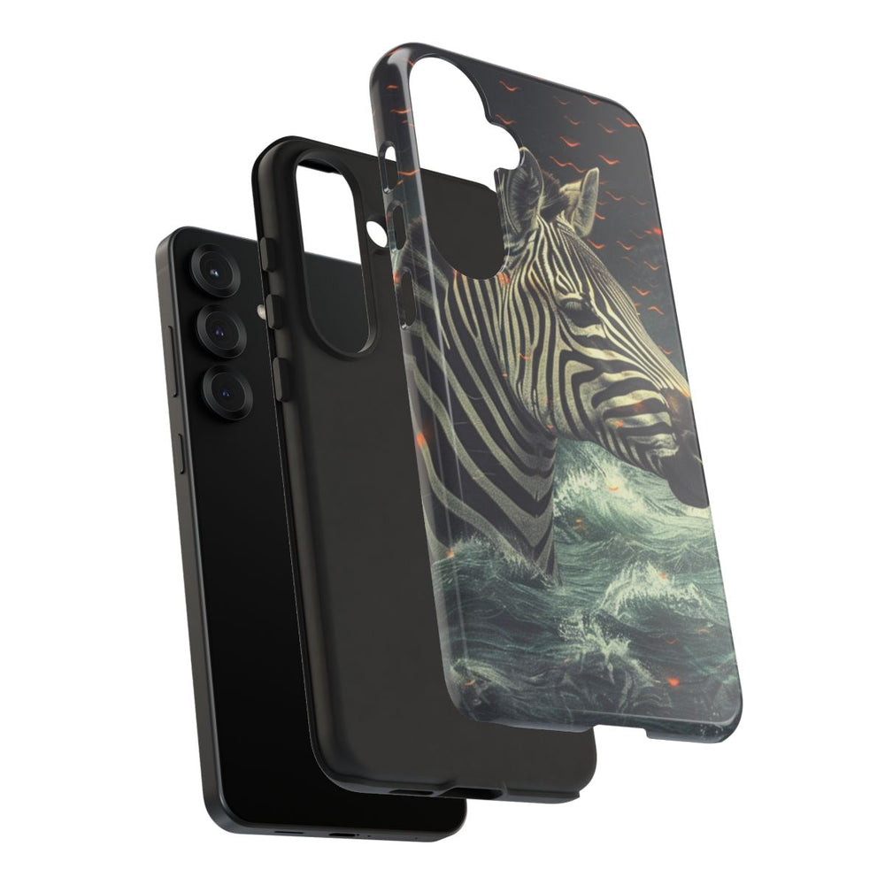 Zebra in Water met Gloeiende Vonken