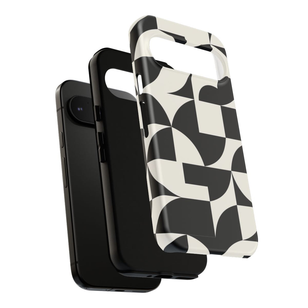 Zwart-Wit Geometrisch Abstract Patroon