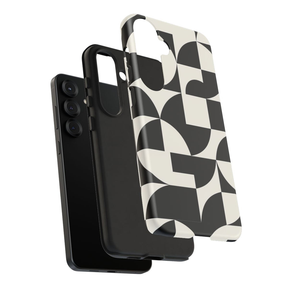Zwart-Wit Geometrisch Abstract Patroon