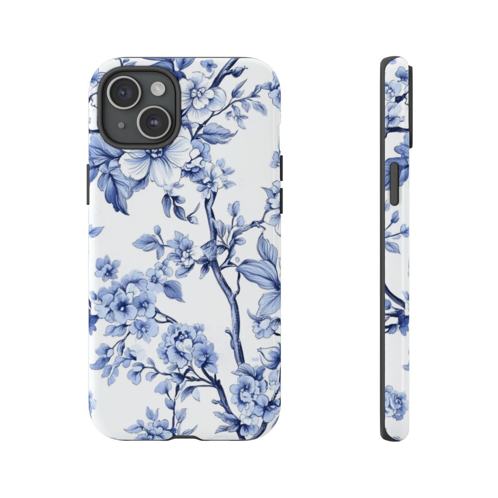 Blauw Vintage Bloemenpatroon