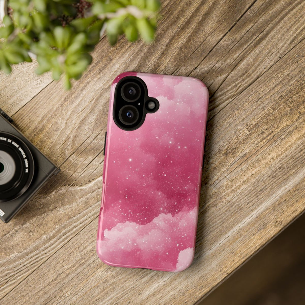 Roze Glitterwolkenpatroon