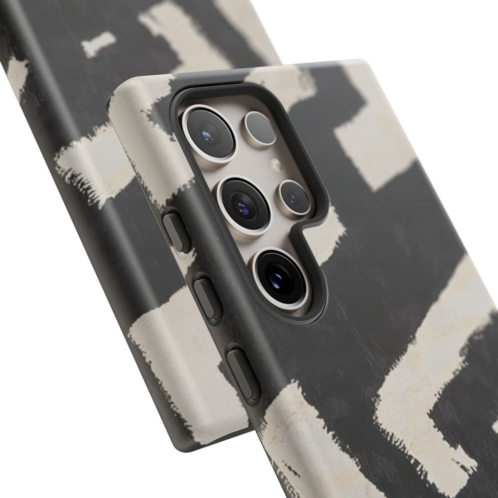 Abstract Zwart-Crème Patroon