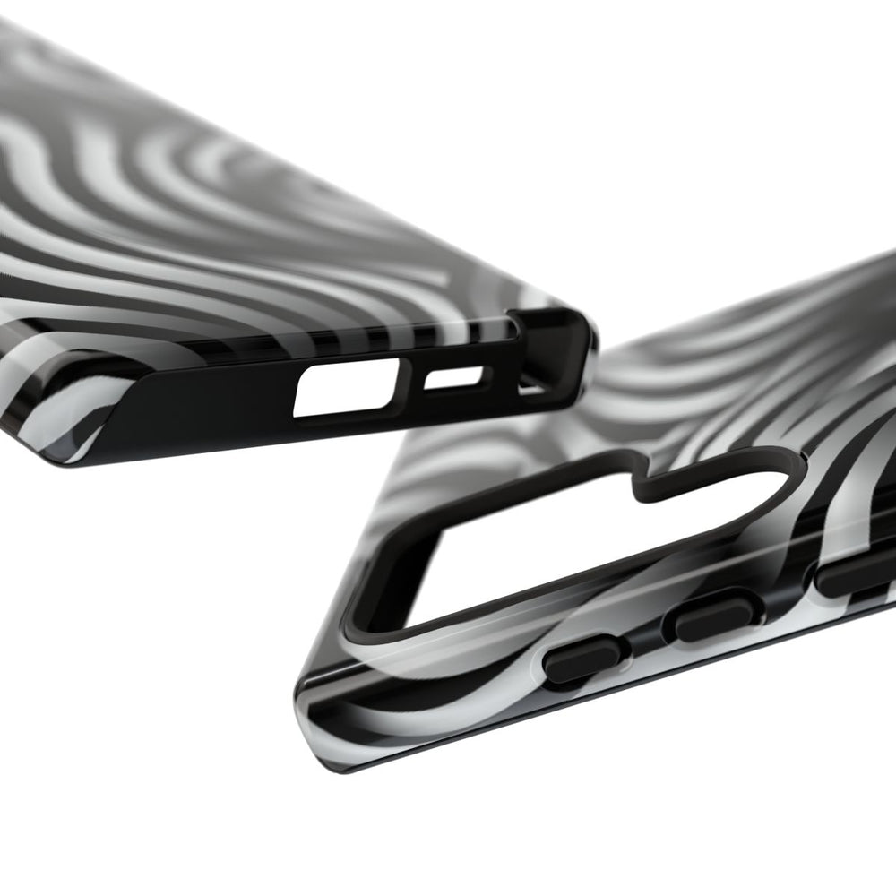Zwart-Wit Golvend Optisch Illusiepatroon