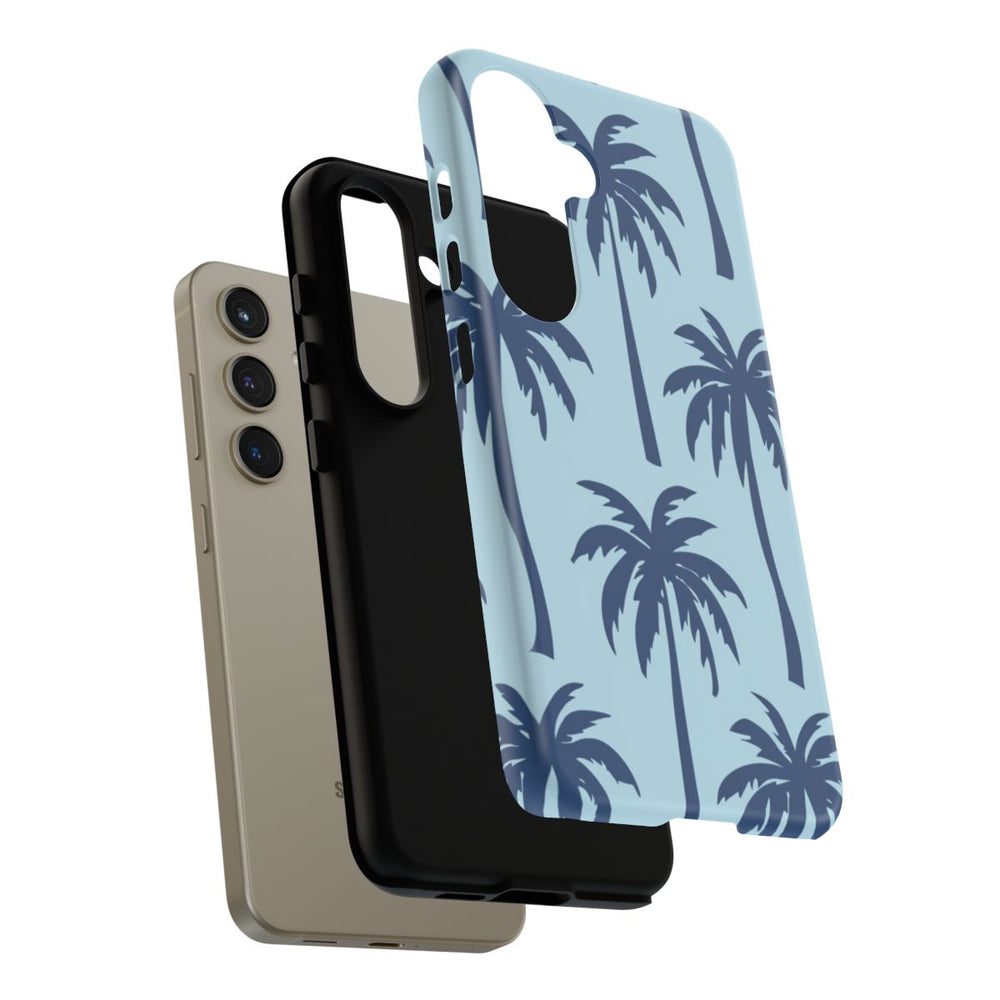 Blauw Palmbomenpatroon