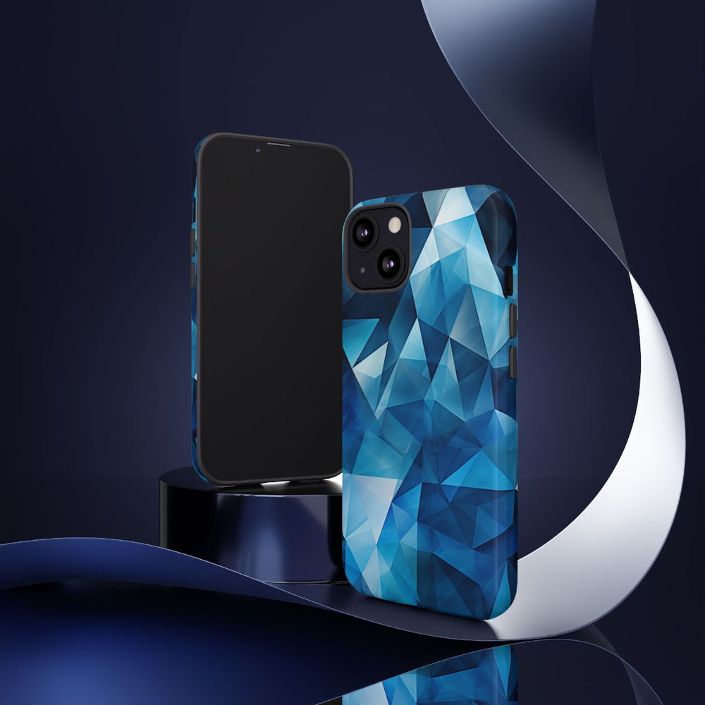 Blauw Geometrisch Driehoekenpatroon