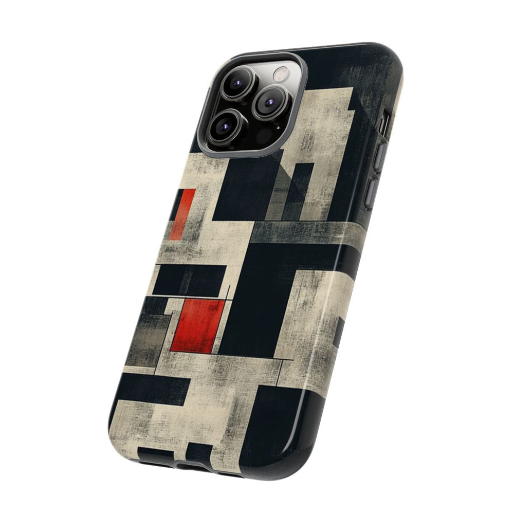 Abstract Geometrisch Patroon met Rode Accenten