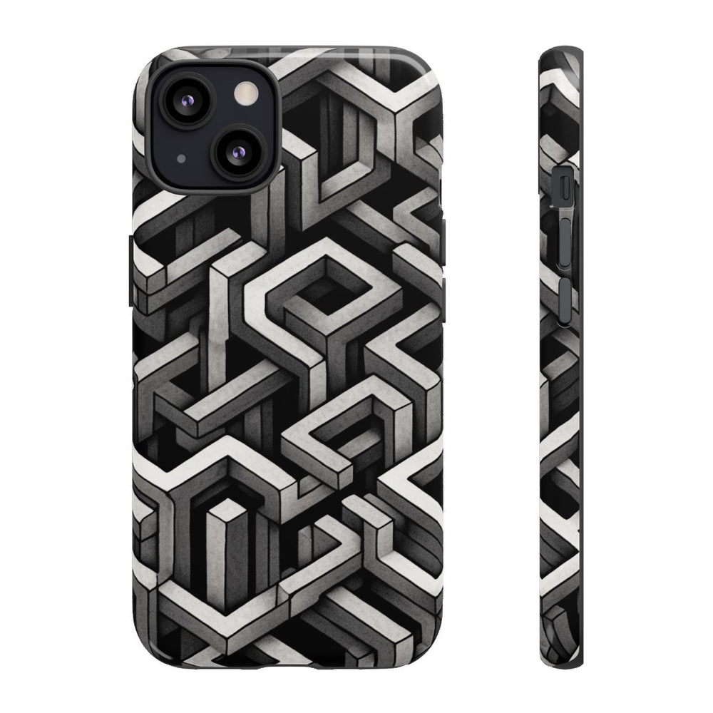 Monochrome Geometrisch Optisch Illusiepatroon