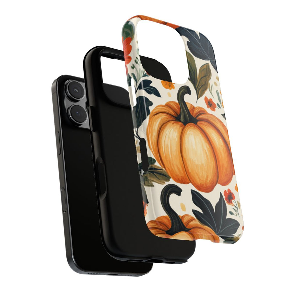 Herfst Pompoen en Bloemenpatroon