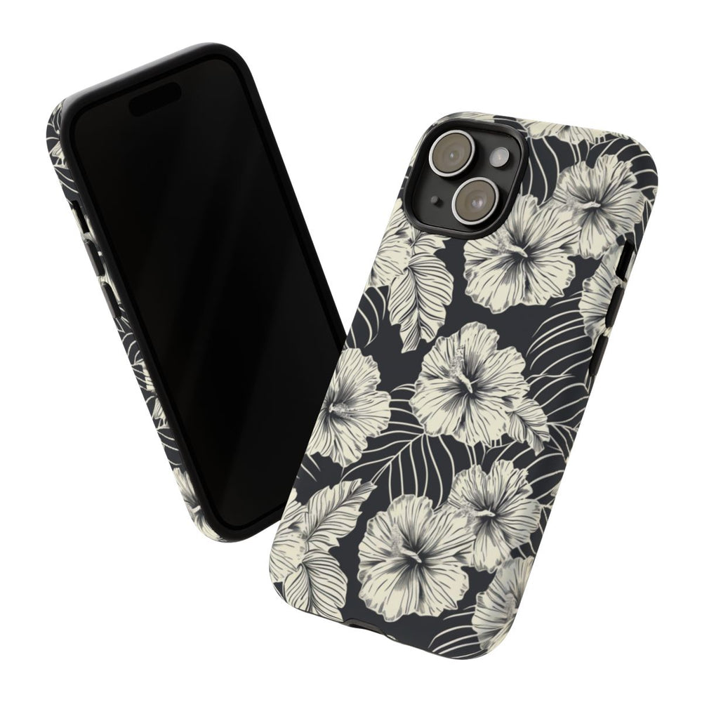 Monochroom Bloemenpatroon