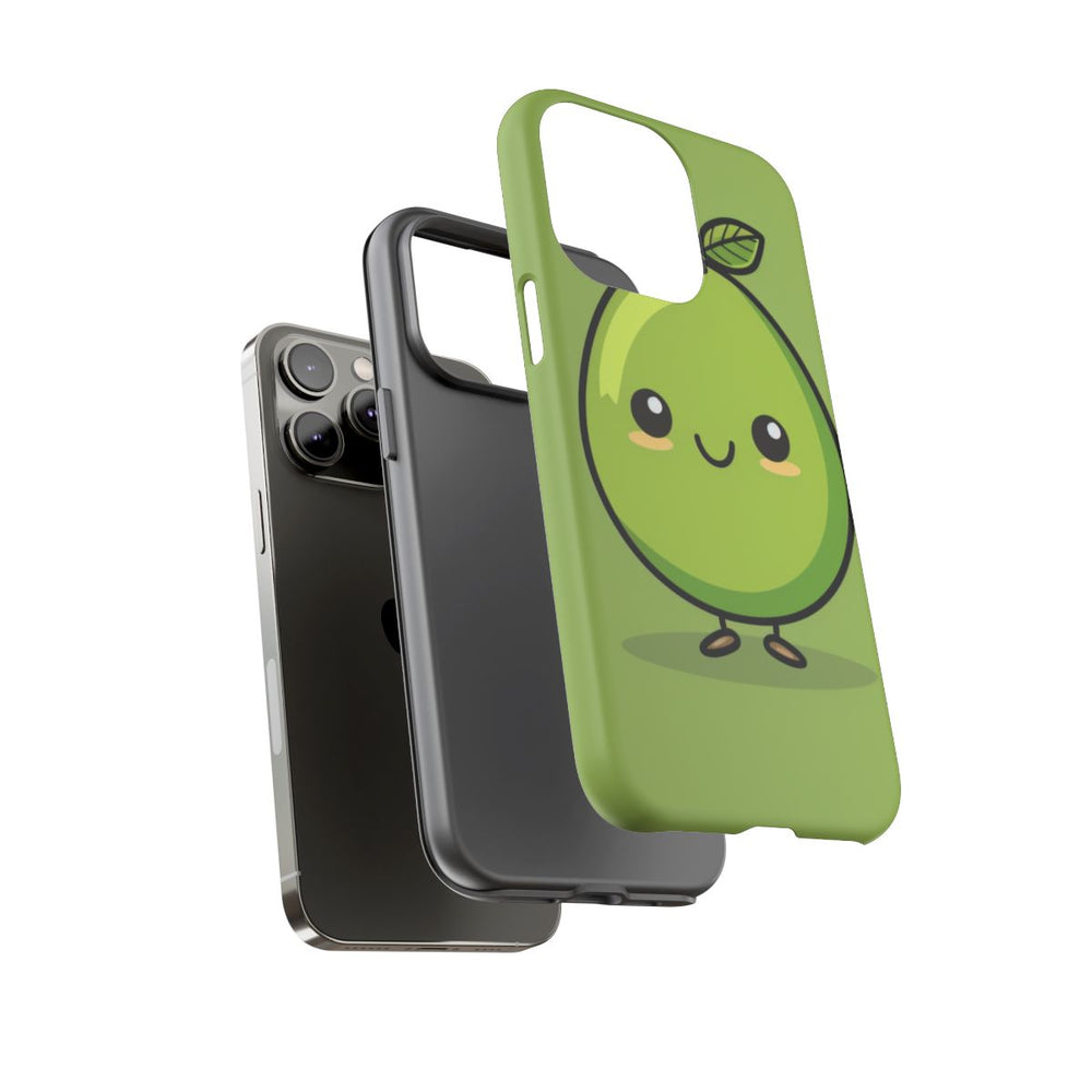Schattige Groene Avocado in Cartoonstijl