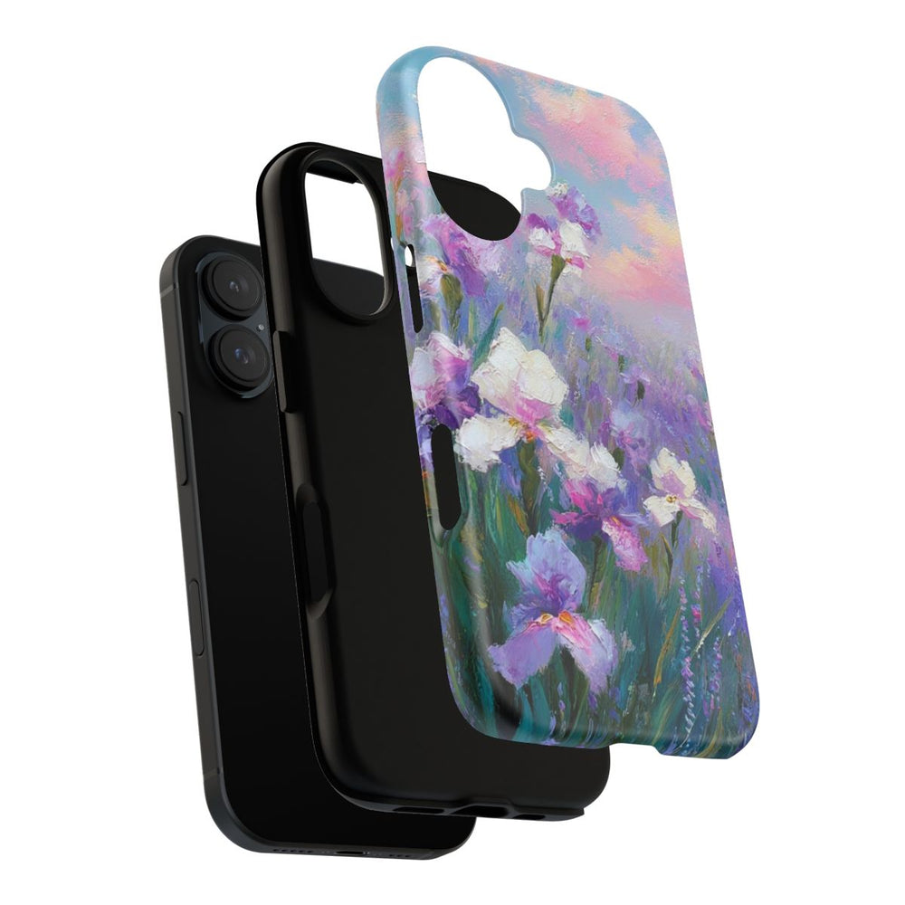 Pastelkleurige Irisbloemen Schildering