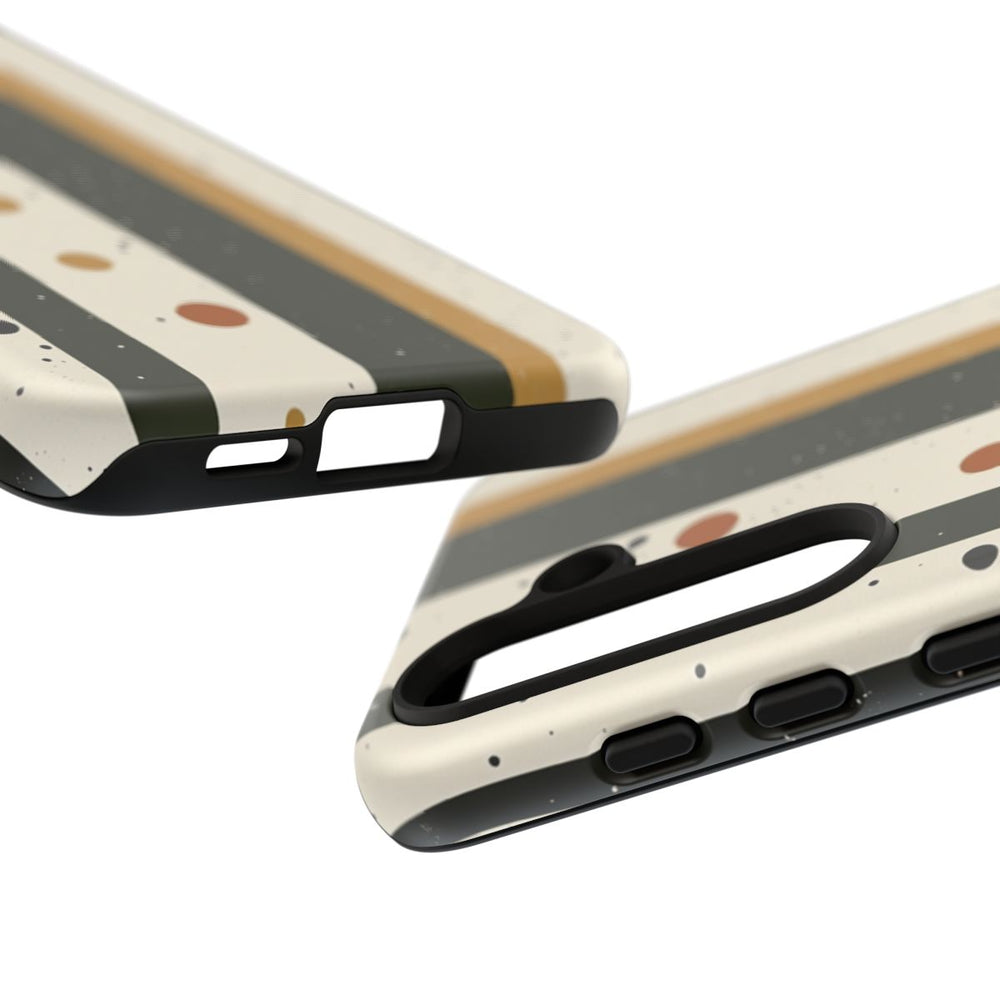Retro Verticale Strepen en Stippenpatroon