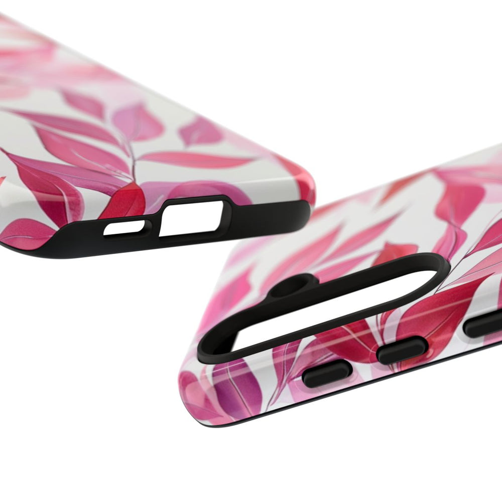 Roze en Rode Bladerenpatroon