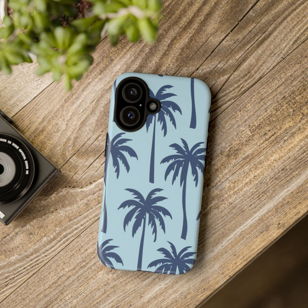 Blauw Palmbomenpatroon