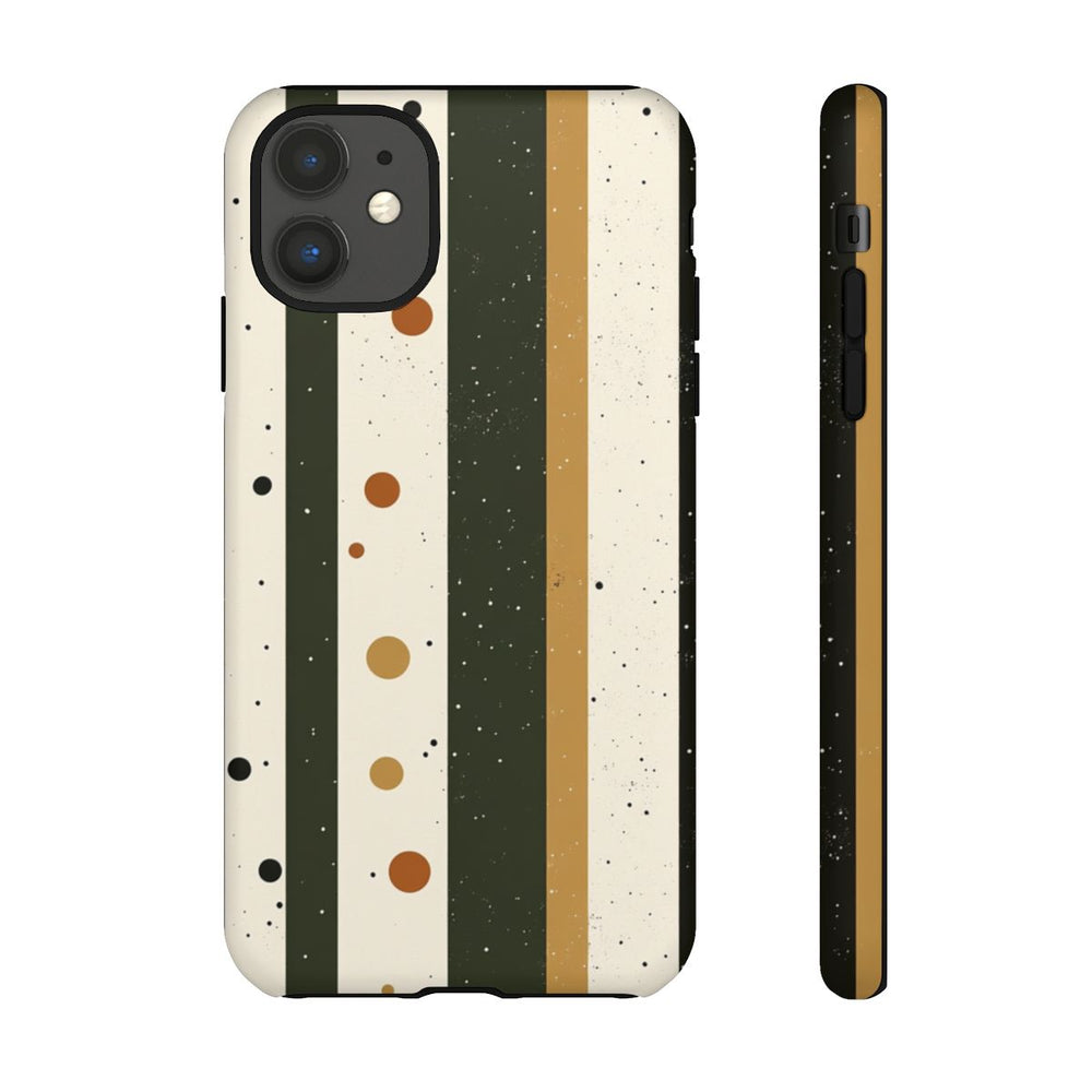Retro Verticale Strepen en Stippenpatroon