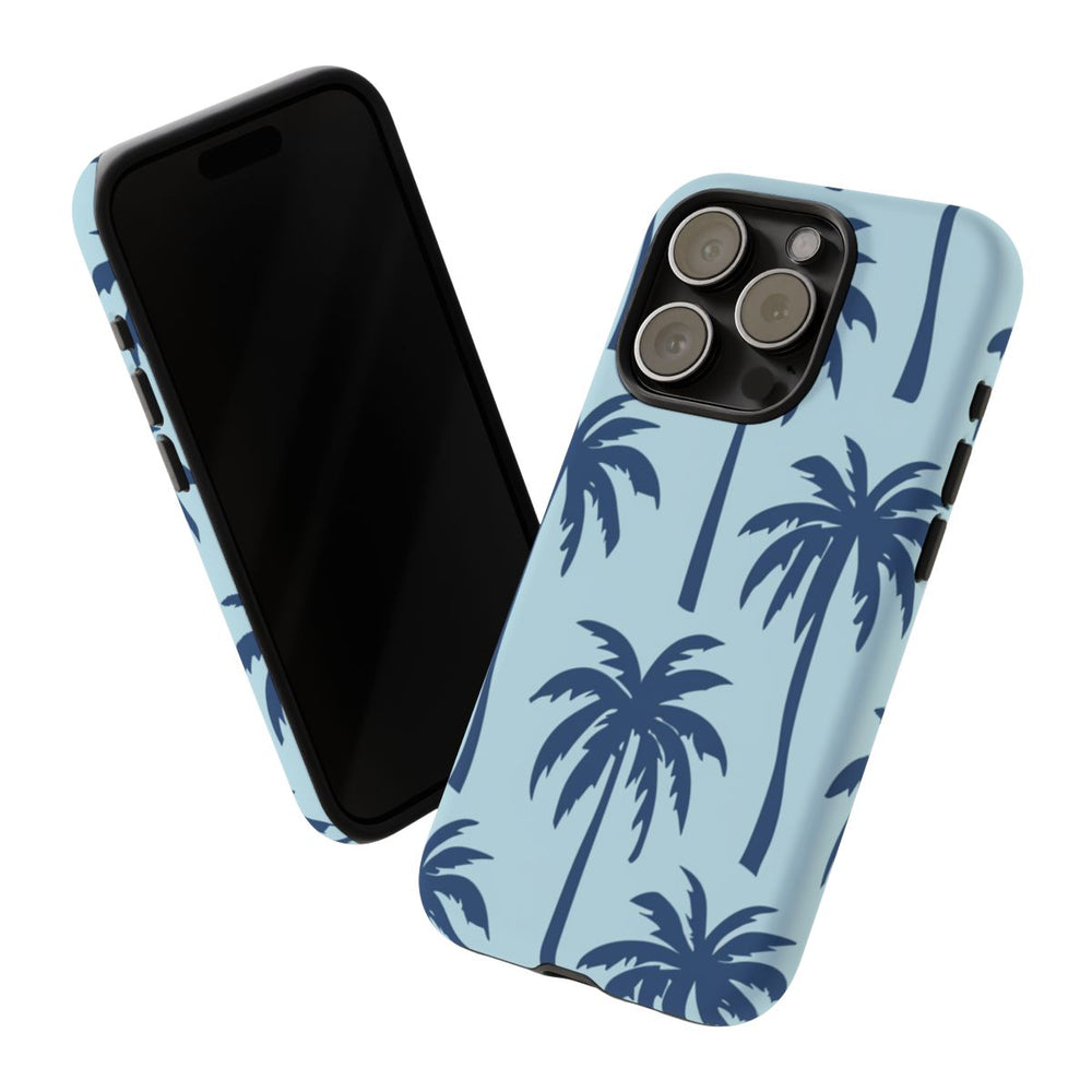 Blauw Palmbomenpatroon