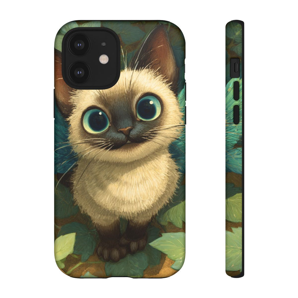 Schattige Siamese Kitten met Blauwe Vleugels