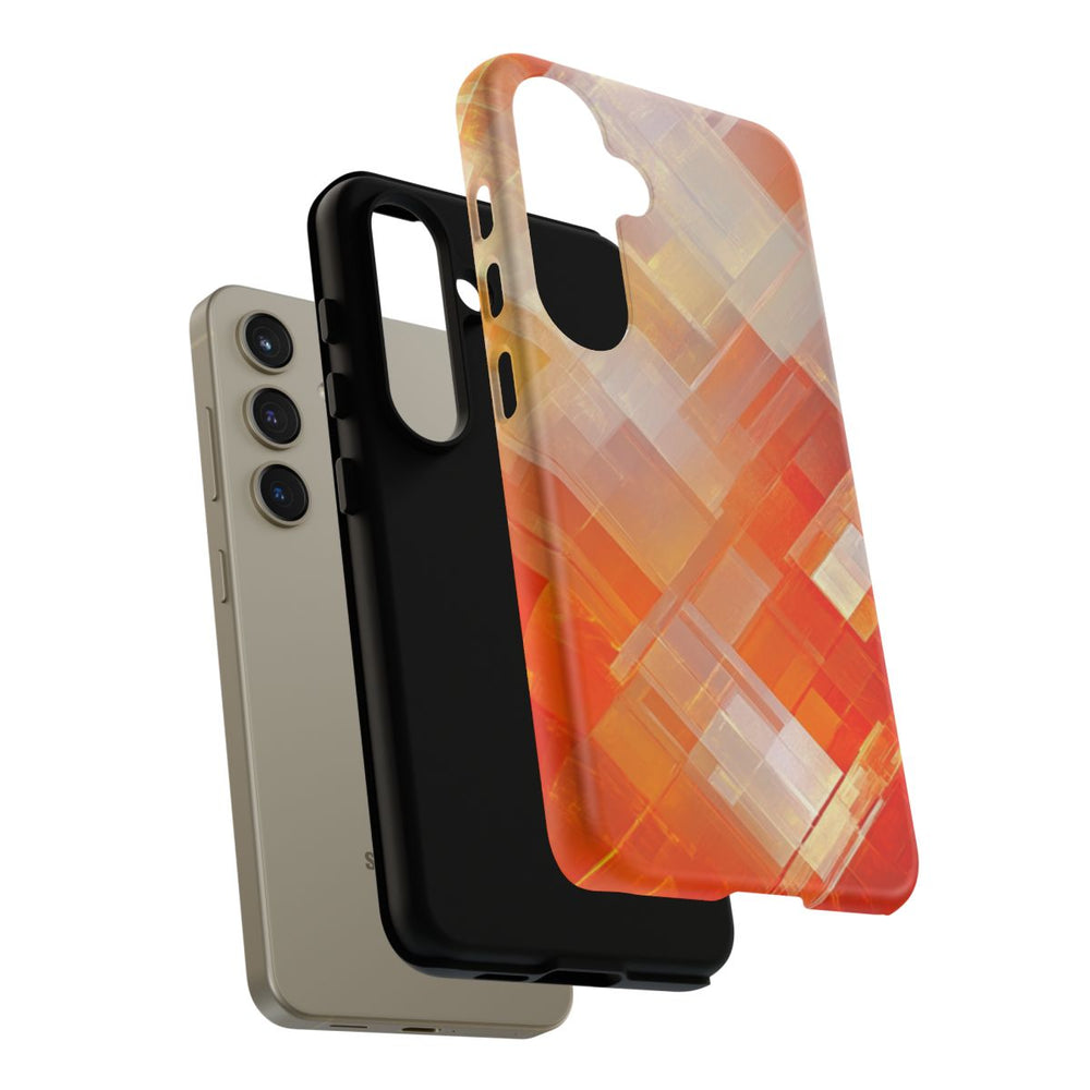 Abstract Oranje Geometrisch Patroon