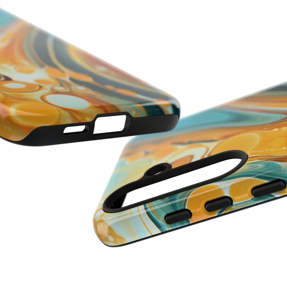 Turquoise en Honing Swirl Epoxy Patroon