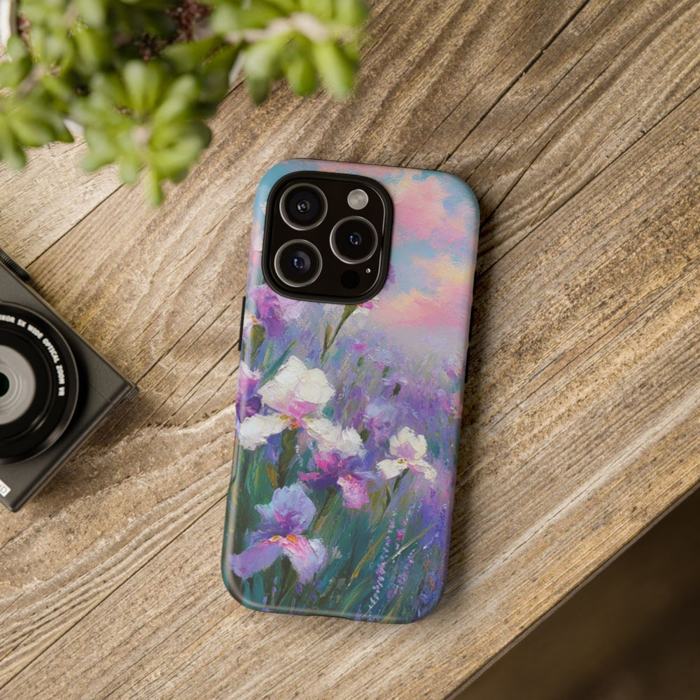 Pastelkleurige Irisbloemen Schildering
