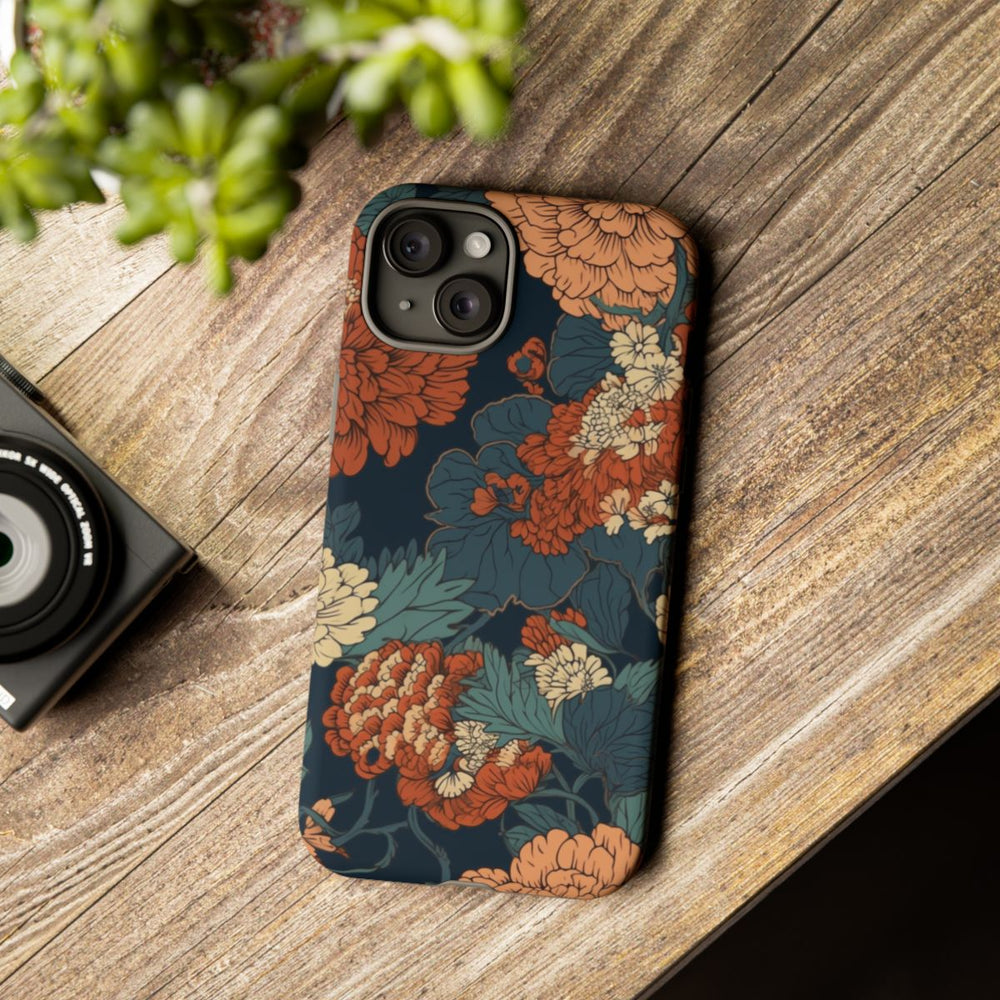 Vintage Bloemenpatroon in Warme Kleuren