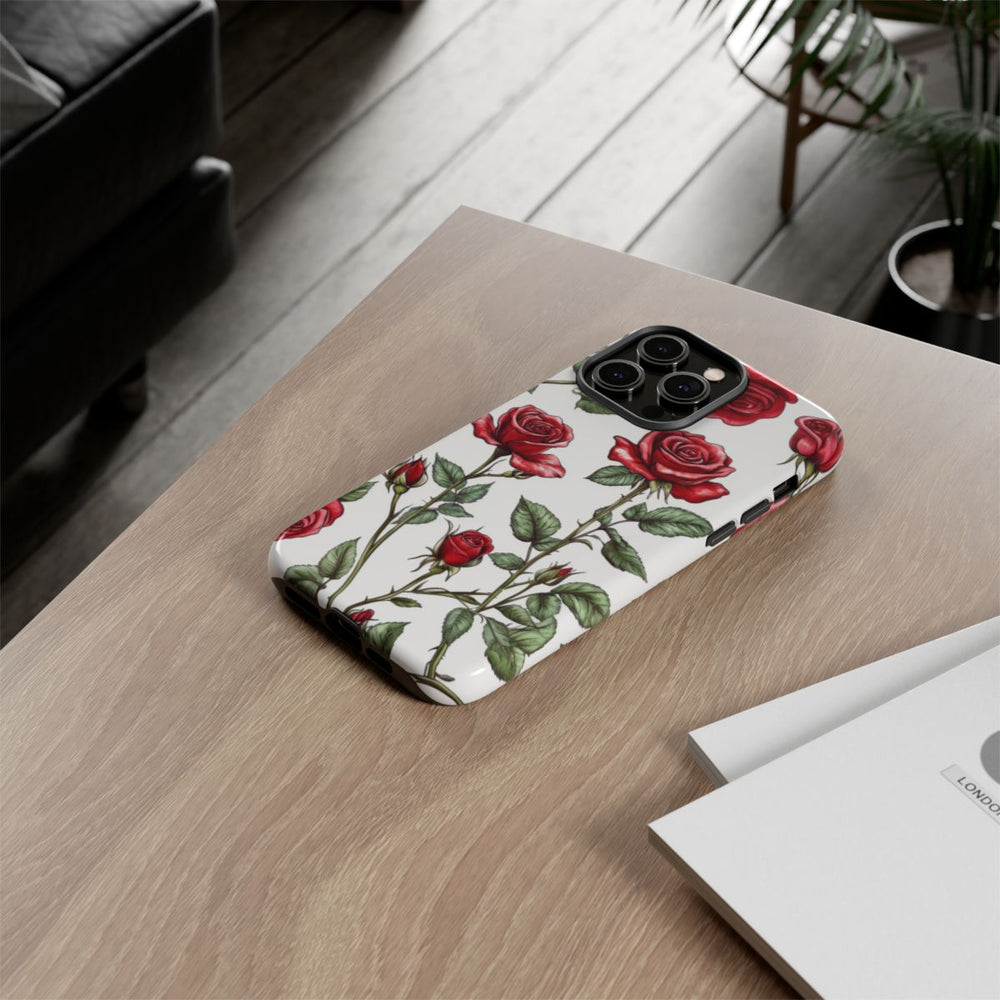 Rode Rozen Botanisch Patroon