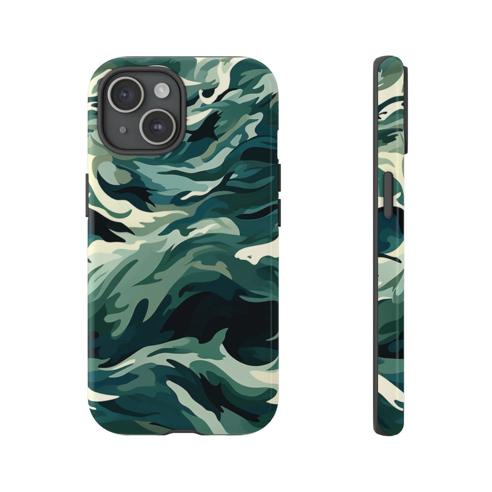 Abstracte Oceaangolven met Haaienpatroon