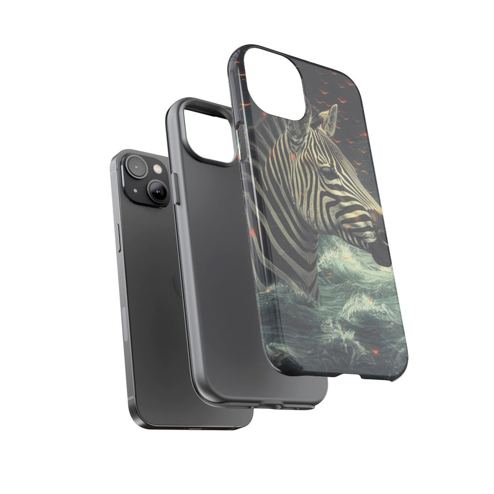 Zebra in Water met Gloeiende Vonken
