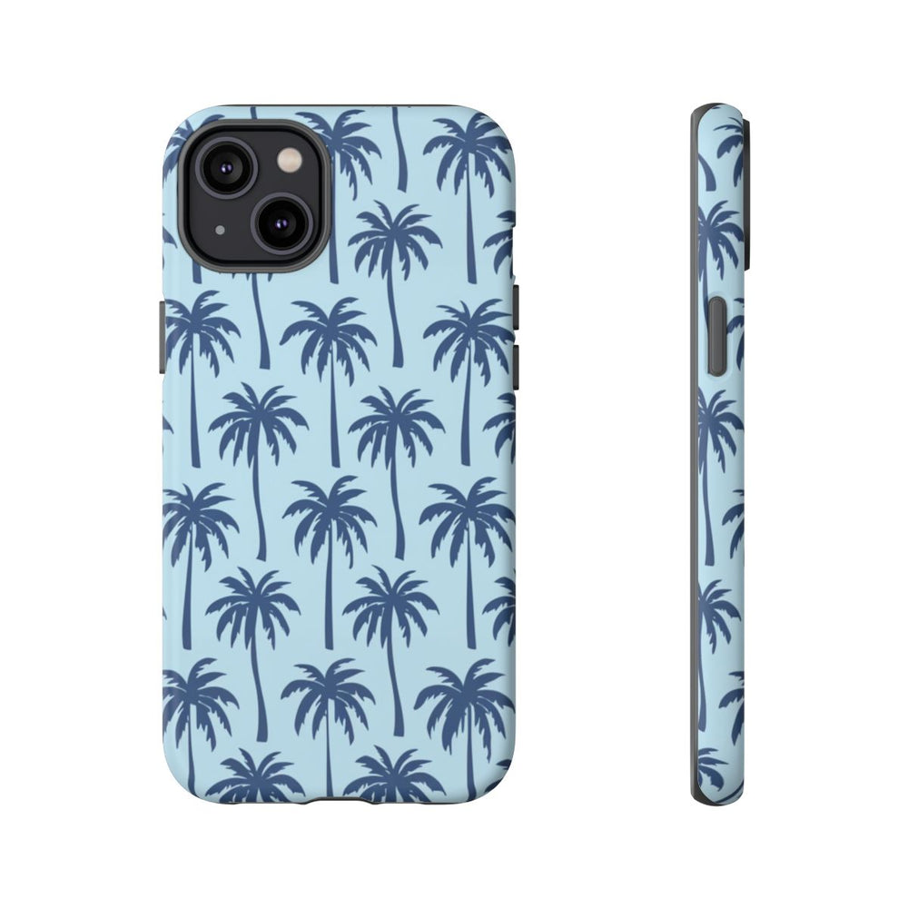 Blauw Palmbomenpatroon