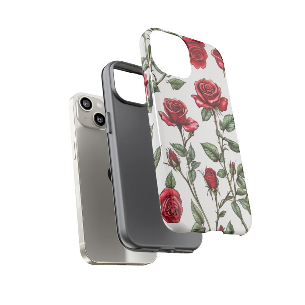 Rode Rozen Botanisch Patroon