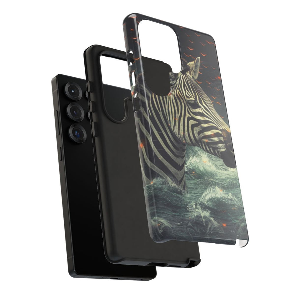 Zebra in Water met Gloeiende Vonken