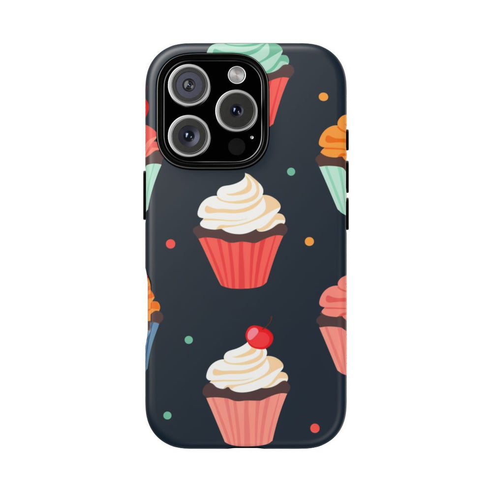 Vrolijk Cupcakepatroon met Kleurrijke Strepen