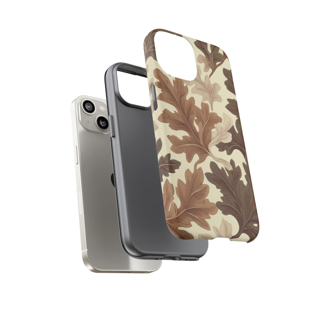 Eikenbladerenpatroon in Neutrale Kleuren