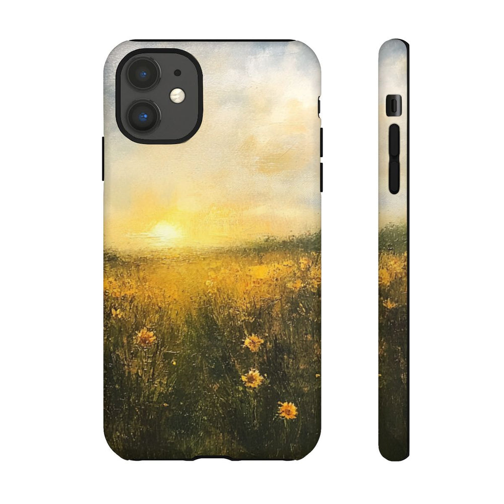Zonnig Bloemenveld in Schilderstijl