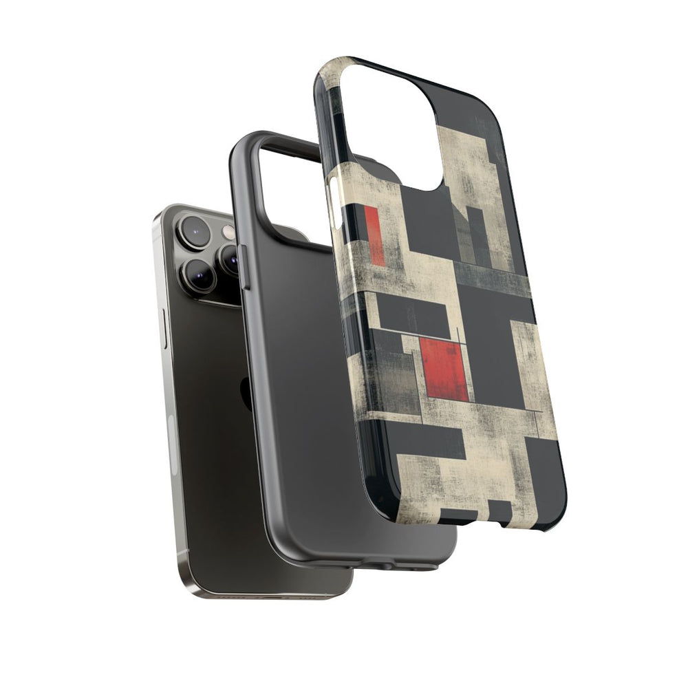 Abstract Geometrisch Patroon met Rode Accenten
