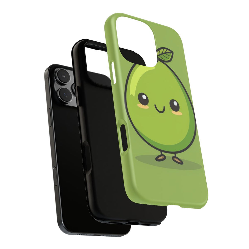 Schattige Groene Avocado in Cartoonstijl