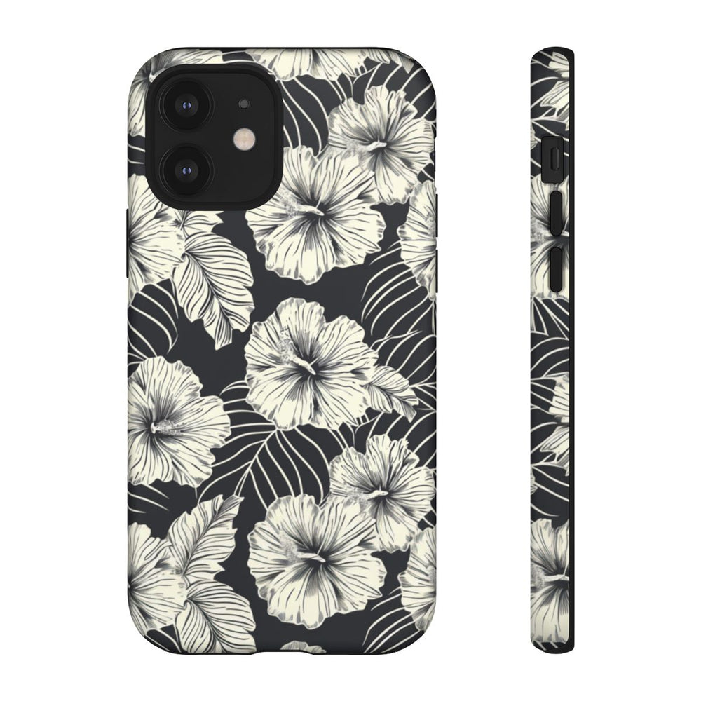 Monochroom Bloemenpatroon