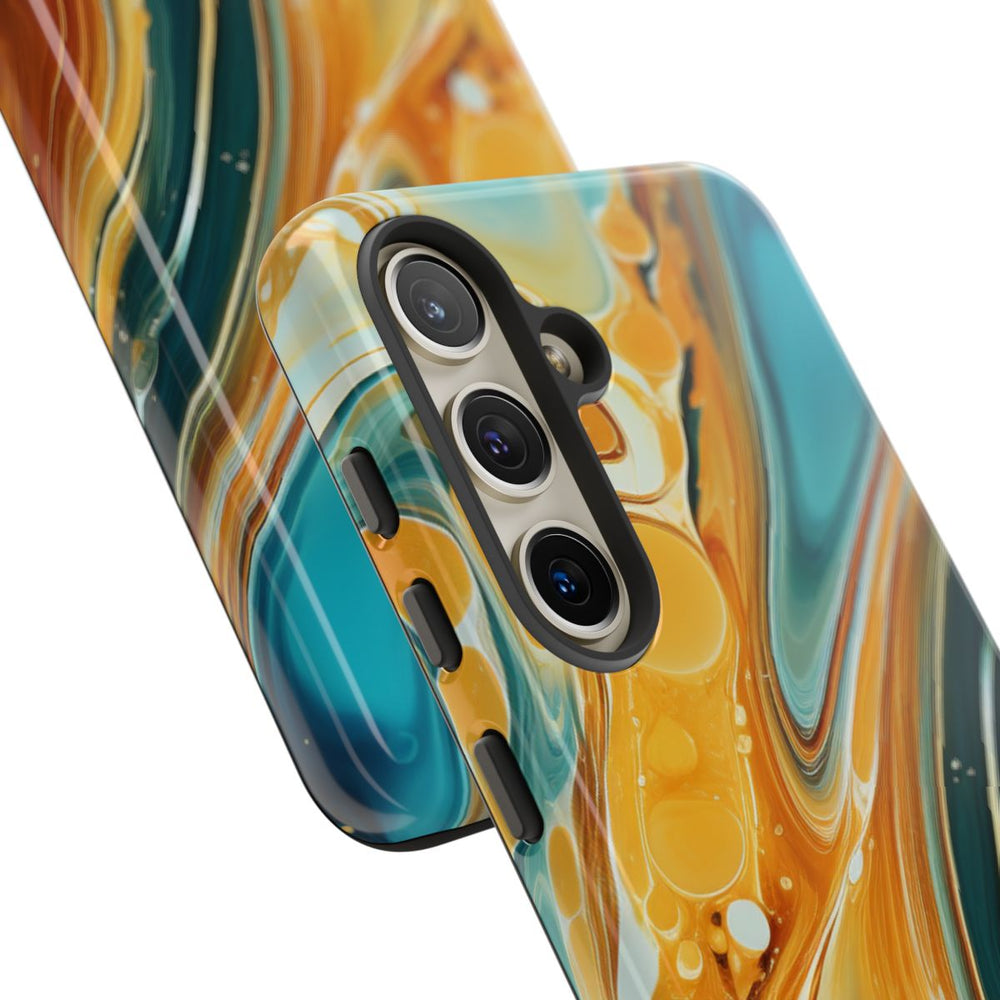Turquoise en Honing Swirl Epoxy Patroon