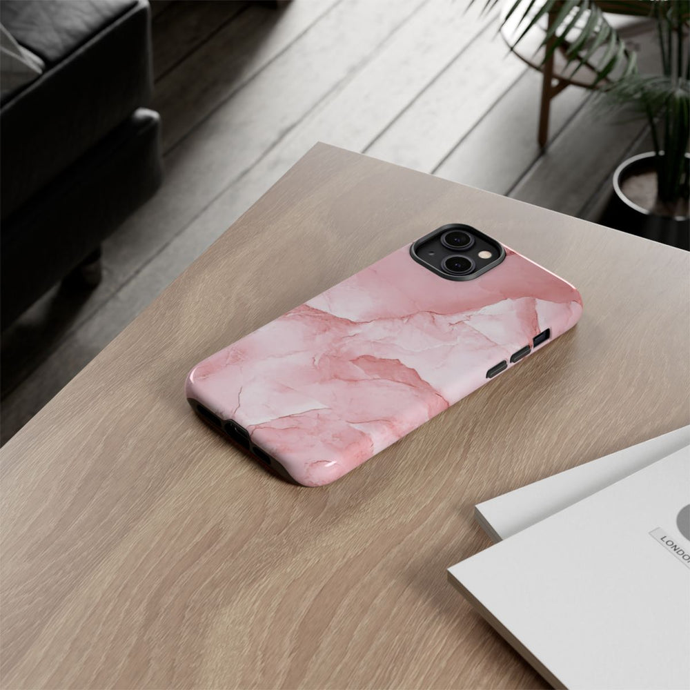 Roze Marmerstructuur met Glanzende Afwerking