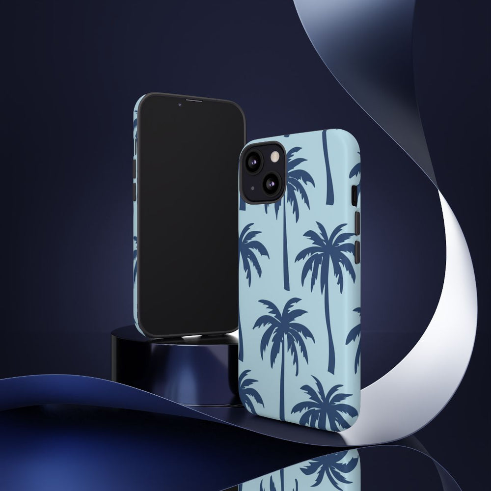 Blauw Palmbomenpatroon