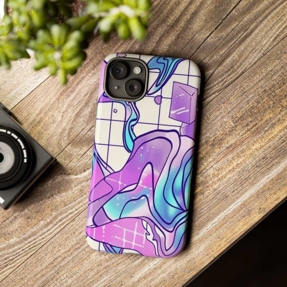 Abstract Kristal Vaporwave Patroon
