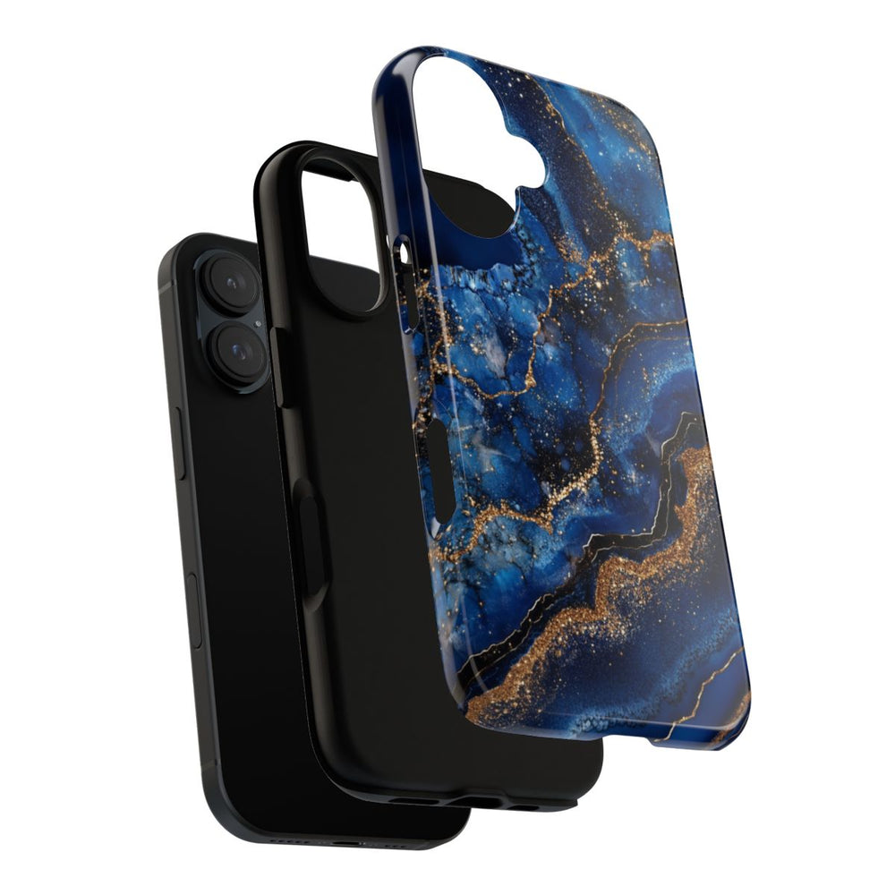 Blauw-Goud Geodepatroon