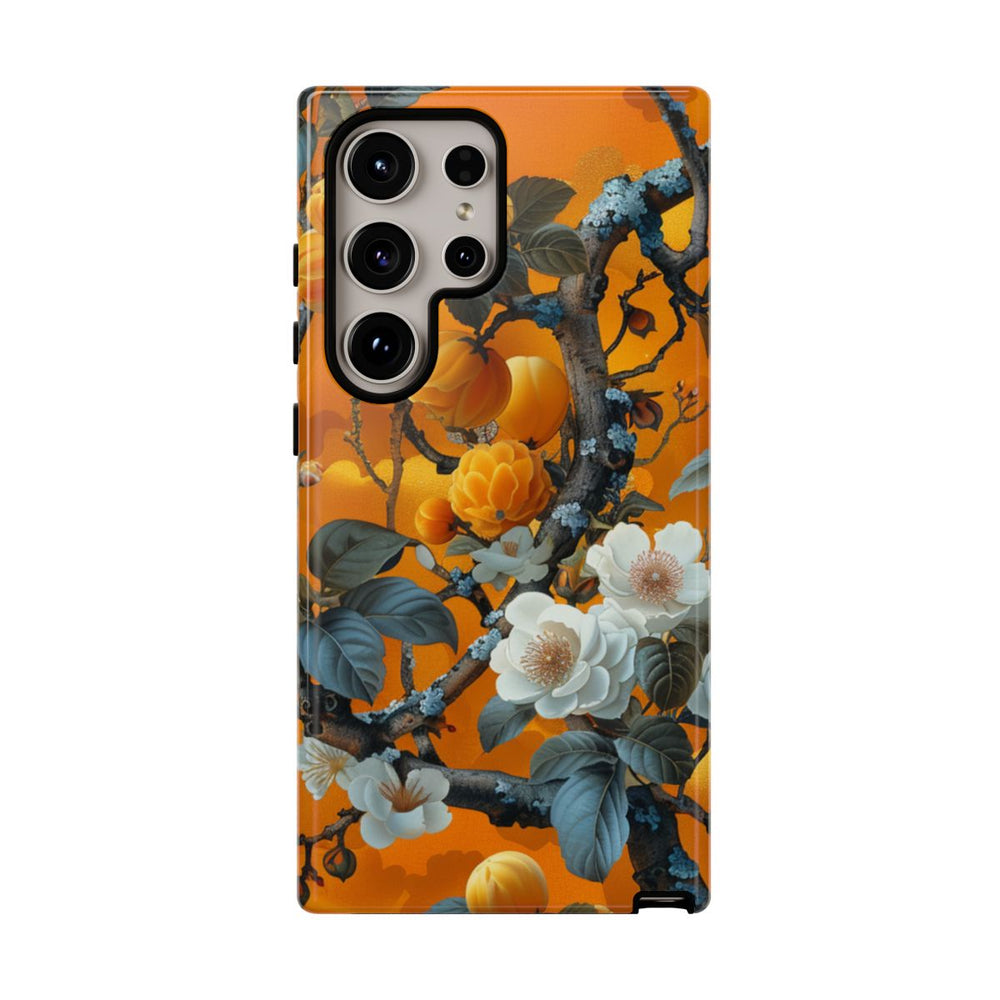 Vintage Botanisch Oranje Bloemenpatroon