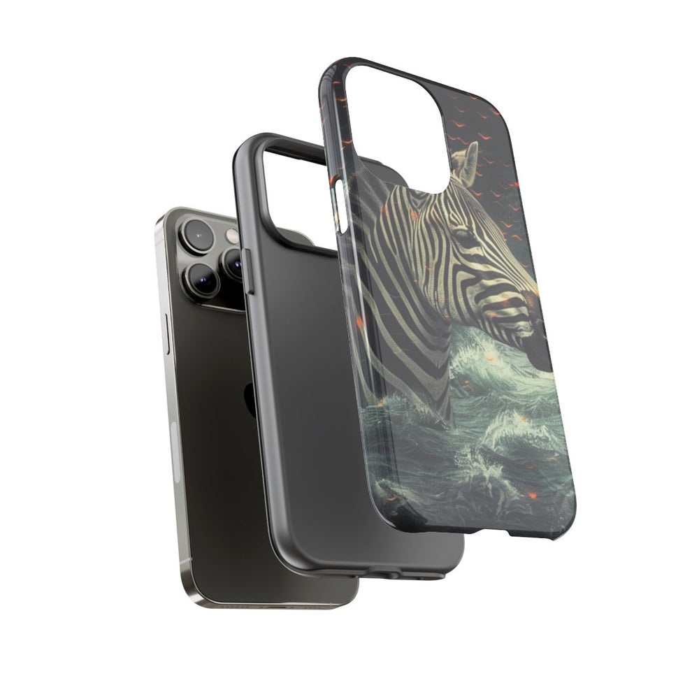 Zebra in Water met Gloeiende Vonken