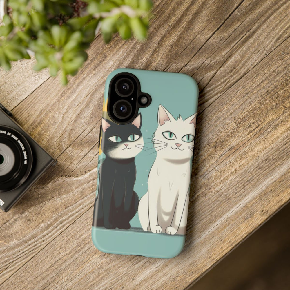 Twee Cartoonkatten met Zonnebloem