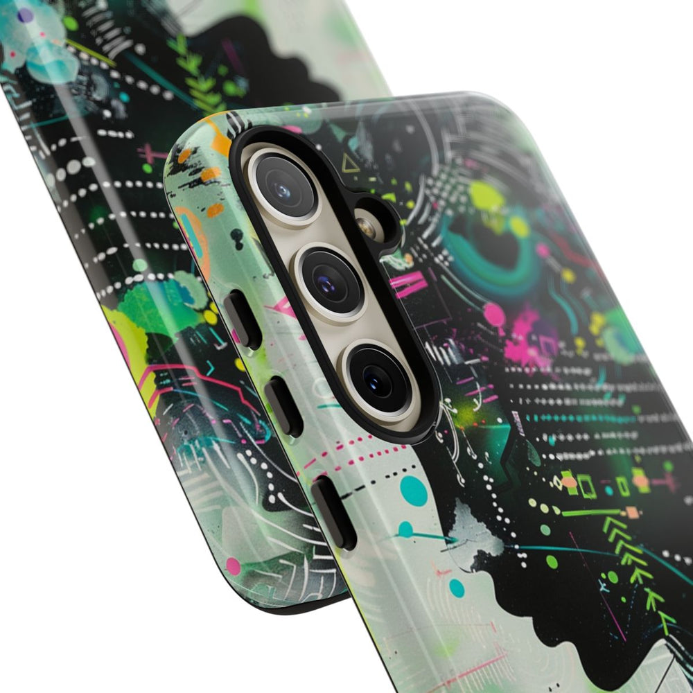 Abstract Neon Geometrisch Profiel