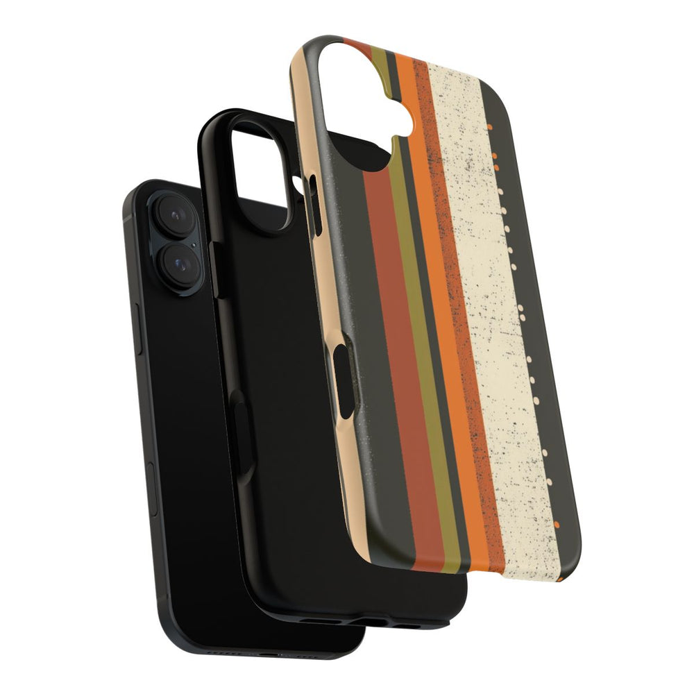 Retro Verticale Strepen en Stippenpatroon