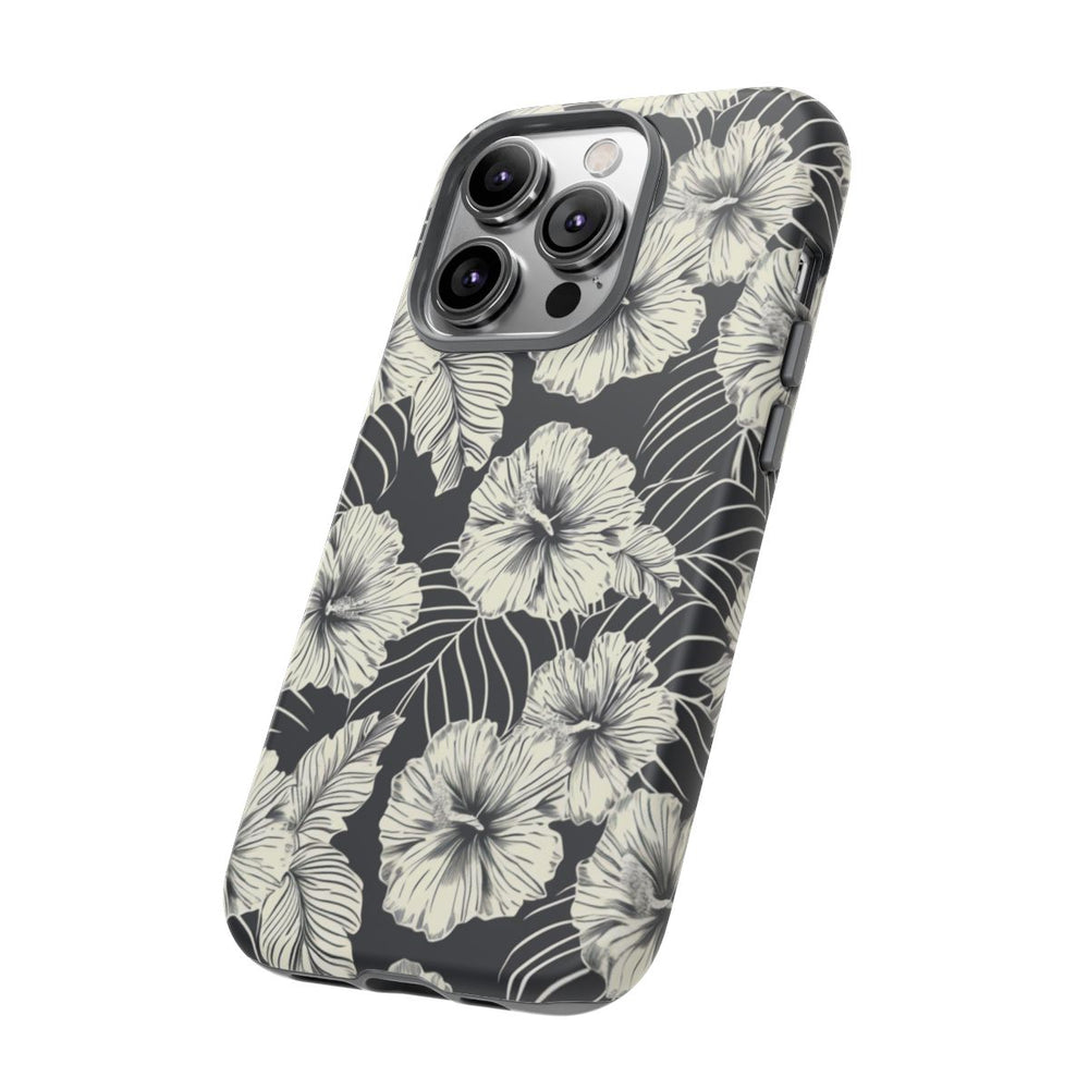 Monochroom Bloemenpatroon
