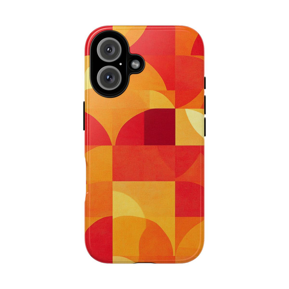 Geometrisch Rood- en Oranje-Patroon